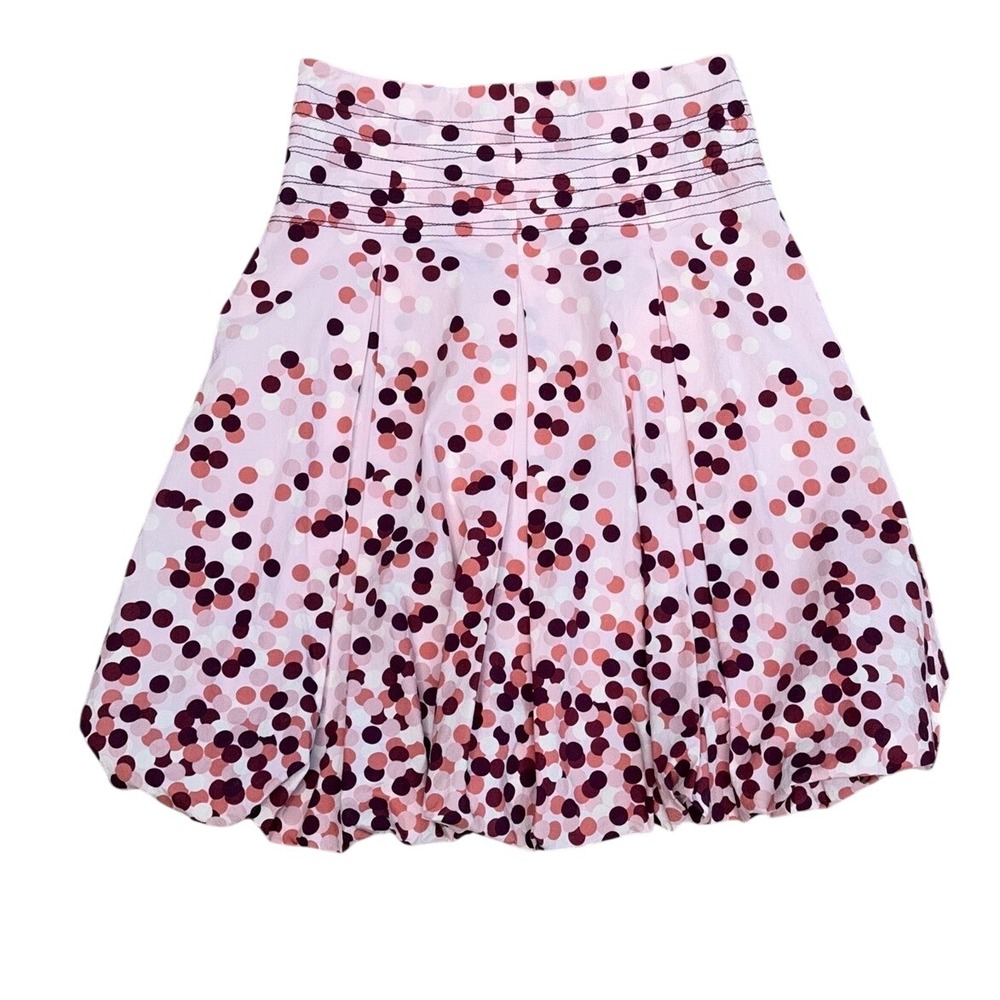 Pink Polka Dot Bubble Skirt Size 6 Cotton Whimsygoth Coquette Y2K Style
